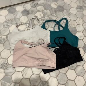 Lululemon energy bras. Size 10. Lot of 4.